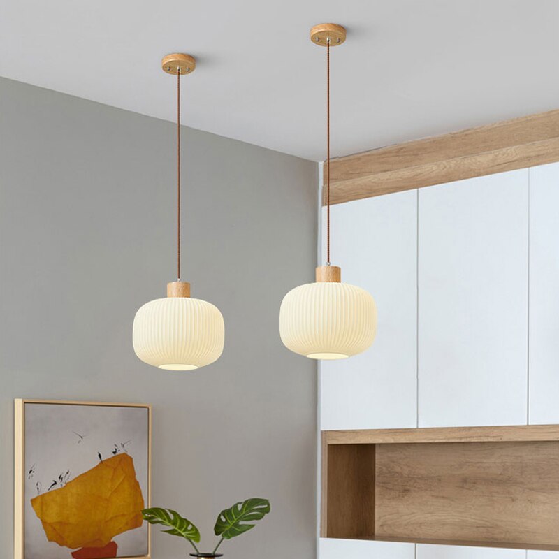 Suspension scandinave en bois et aluminium Adara