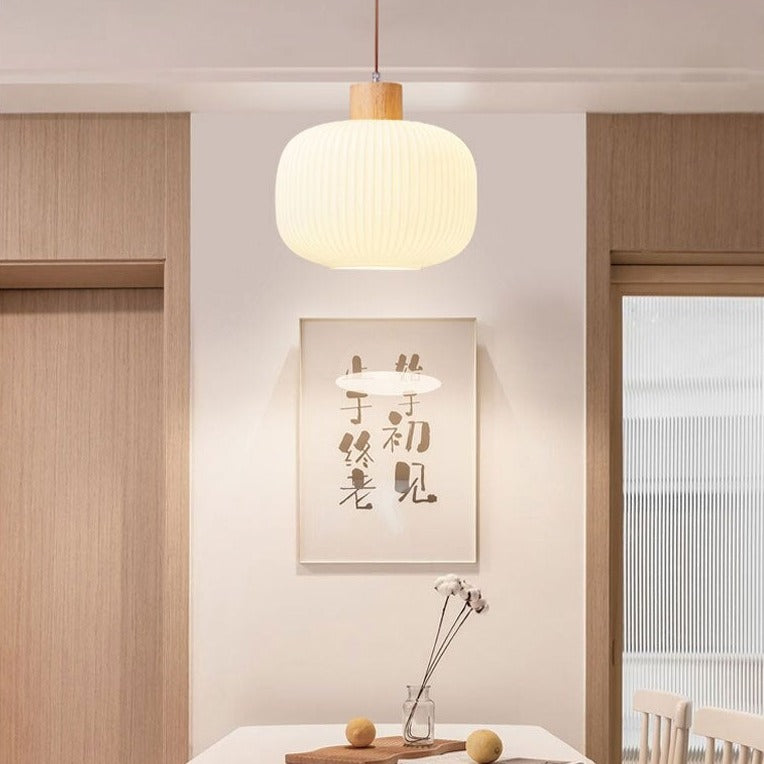 Suspension scandinave en bois et aluminium Adara