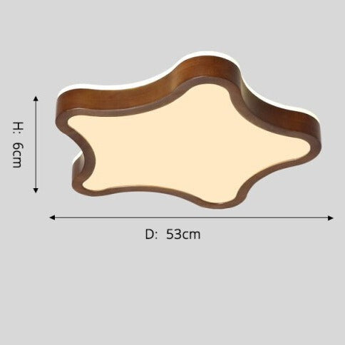 Plafonnier scandinave LED avec formes originales en bois Amade - vue 9 sur 11