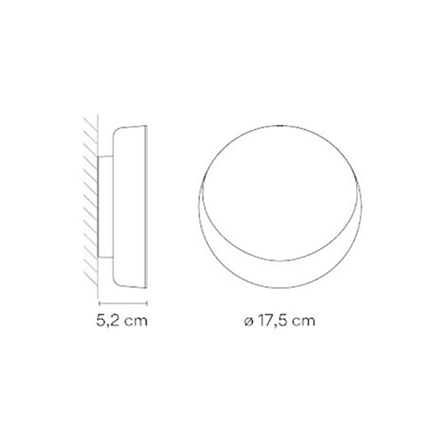 Applique murale design circulaire LED minimaliste Siera - vue 10 sur 11