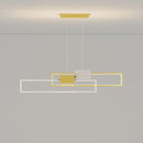 Lustre design LED avec lampes rectangulaires en métal Artemisa