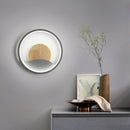 Moderne LED-Wandleuchte rund mit Leuchtring Globe