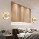 Moderne LED-Wandleuchte rund mit Leuchtring Globe