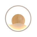 Moderne LED-Wandleuchte rund mit Leuchtring Globe