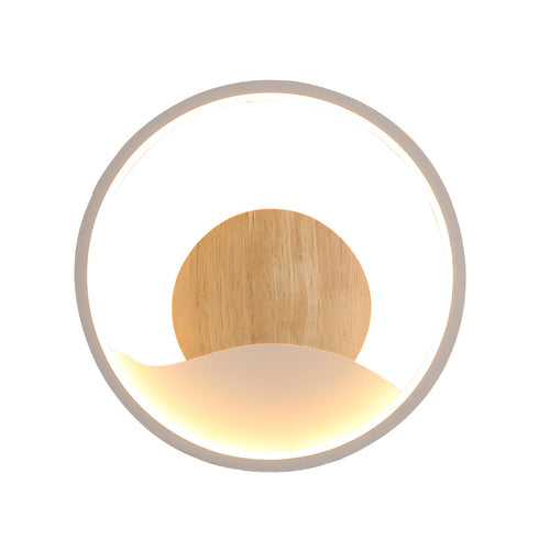 Moderne LED-Wandleuchte rund mit Leuchtring Globe - vue 7 sur 9