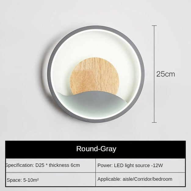 Moderne LED-Wandleuchte rund mit Leuchtring Globe - vue 9 sur 9