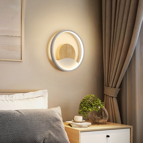 Moderne LED-Wandleuchte rund mit Leuchtring Globe - vue 3 sur 9