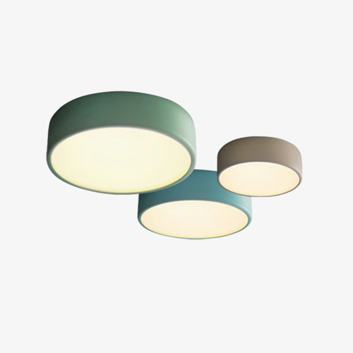 Plafonnier moderne LED forme circulaire en métal coloré Beryl