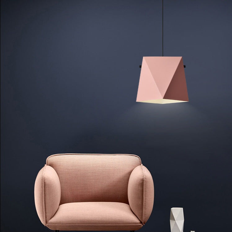 Suspension design LED avec abat-jour en métal coloré Alana - vue 5 sur 10