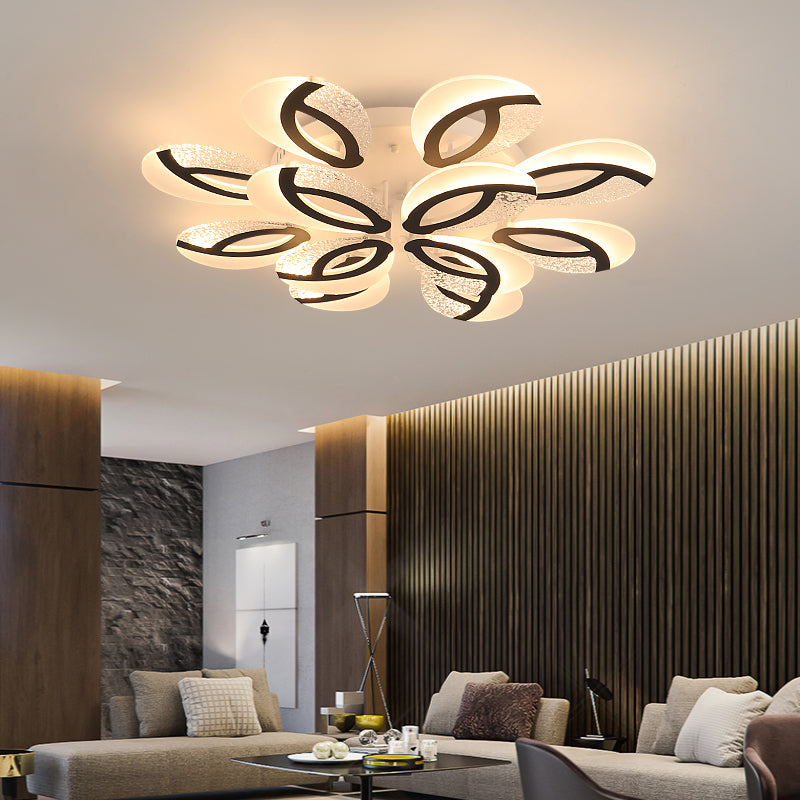 Plafonnier moderne LED en forme de fleur acrylique Jalen