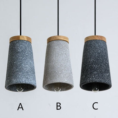 Suspension design LED avec abat-jour en ciment Marta - vue 6 sur 9