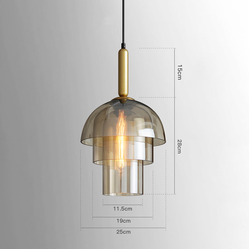 Suspension moderne avec plusieurs dômes en verre Rowan - vue 8 sur 9