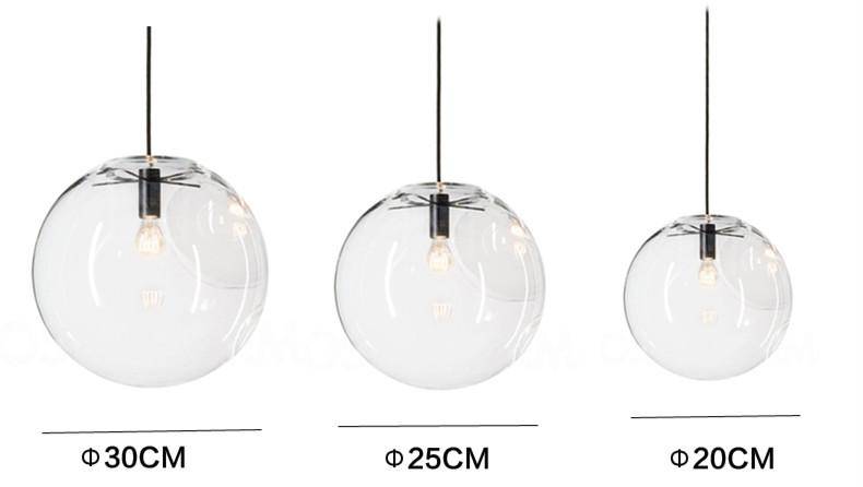 Suspension en verre chromé Nordic Globe - vue 6 sur 5