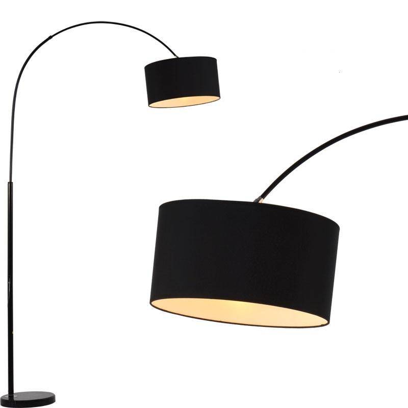 Lampadaire moderne abat-jour arrondi en tissu Steel - vue 5 sur 5