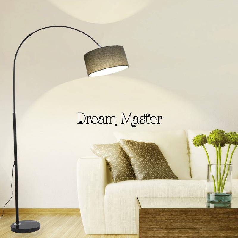 Lampadaire design avec abat-jour en tissu suspendu - vue 2 sur 10