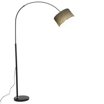 Lampadaire design avec abat-jour en tissu suspendu - vue 6 sur 10