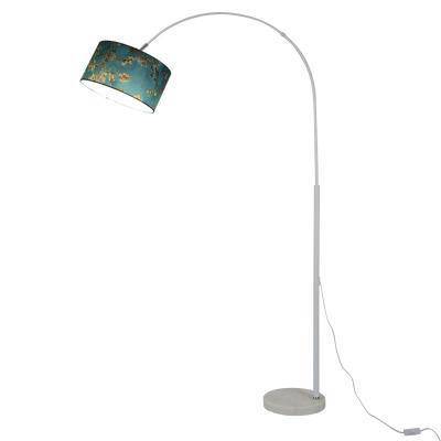 Lampadaire design avec abat-jour en tissu suspendu - vue 9 sur 10