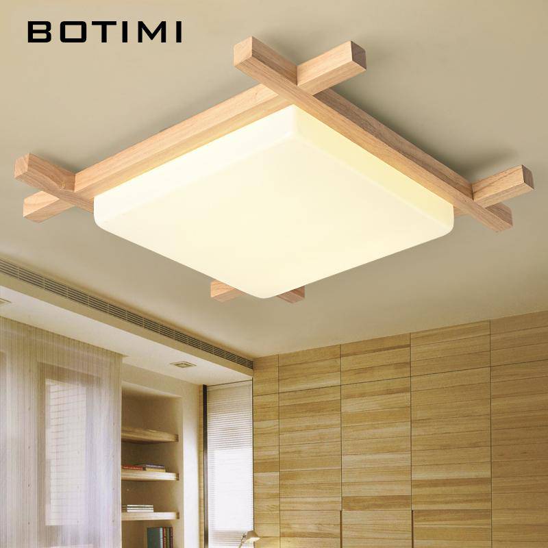 Plafonnier en bois à LED Botimi - vue 3 sur 5
