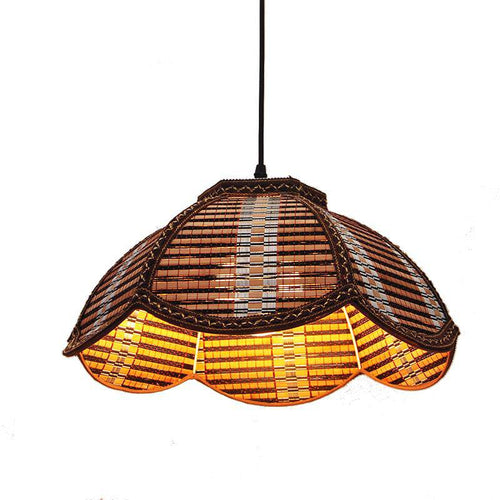 Suspension ondulée en bambou Asian