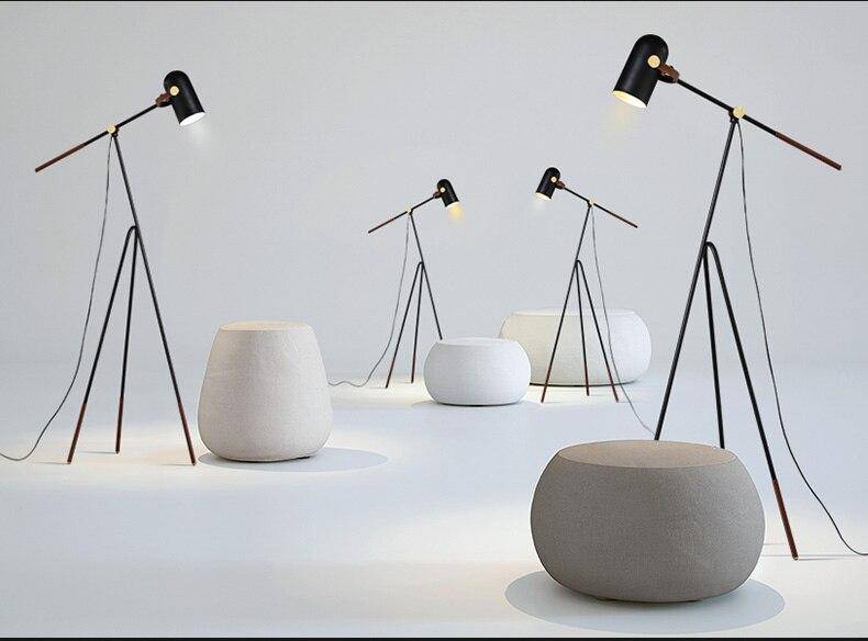 Lampadaire LED ajustable avec trois pieds Floor - vue 3 sur 3