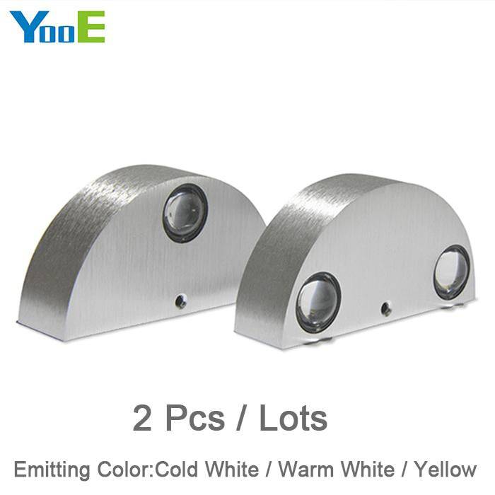 Applique chromé demi-cercle avec LED haut et bas (2 pièces) - vue 5 sur 4