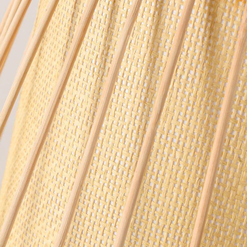 Lampadaire en bois bambou style japonais - vue 6 sur 6