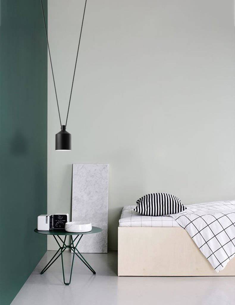 Suspension design moderne noir style loft - vue 9 sur 9