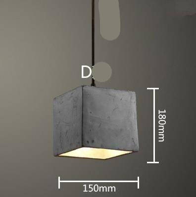 Suspension en ciment style Vintage (différentes formes)