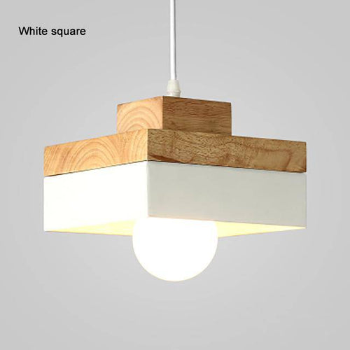 Suspension en bois et métal Scandinavian (carré ou rond)