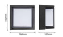 Applique extérieur LED carrée noire Porch