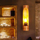 Applique rustique LED bambou cylindrique Loft