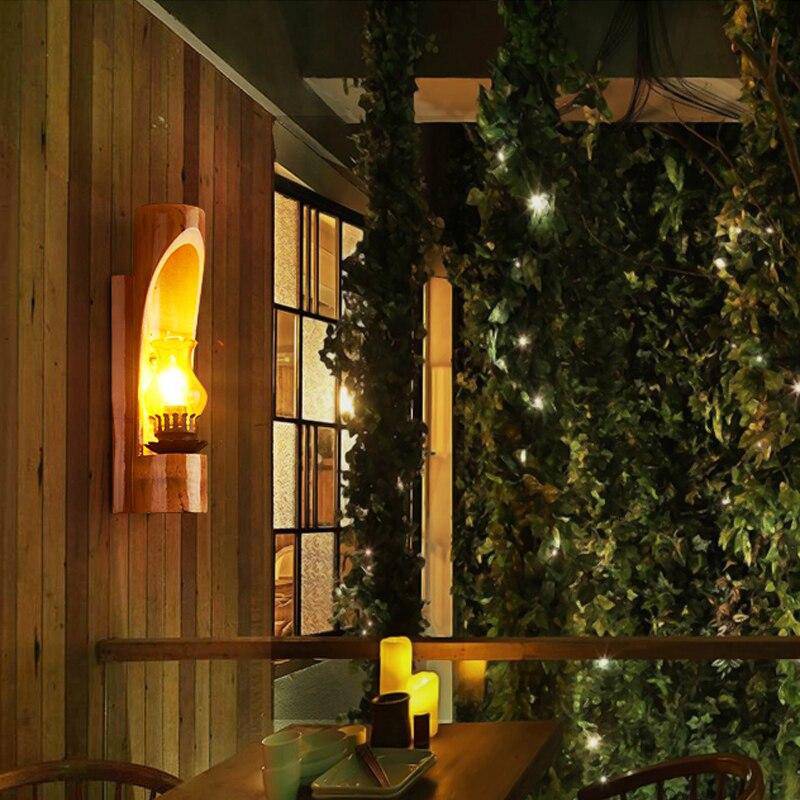 Applique rustique LED bambou cylindrique Loft - vue 4 sur 6