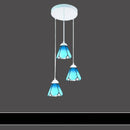 Suspension design en verre de couleurs Mediterranean