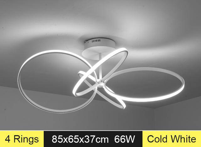 Plafonnier design à LED à cerceaux - vue 5 sur 6