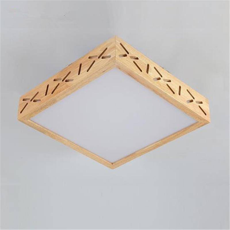 Plafonnier LED carré style japonais - vue 4 sur 5