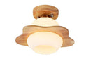 Plafonnier en bois avec fleurs Wooden
