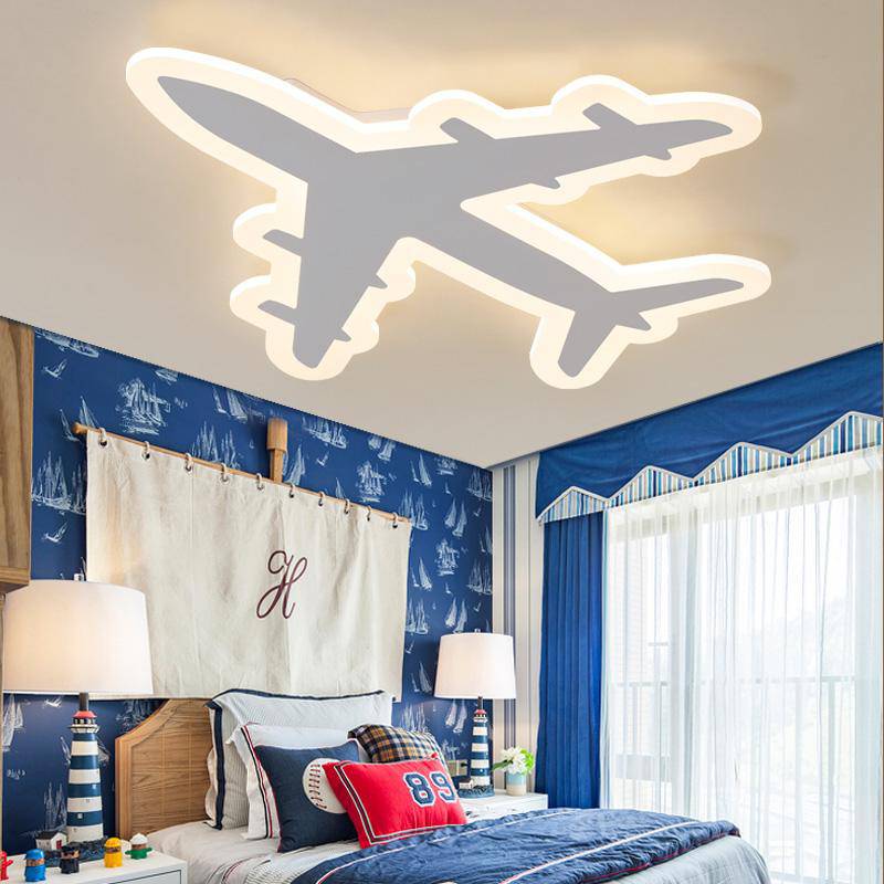 Plafonnier enfant LED en forme d'avion (plusieurs couleurs)