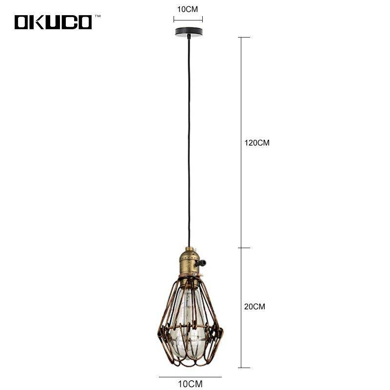 Suspension cage style vintage retro Socket - vue 6 sur 6