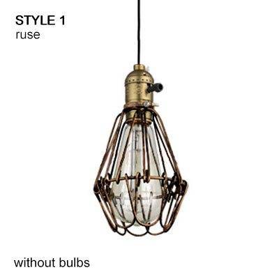Suspension cage style vintage retro Socket - vue 5 sur 6