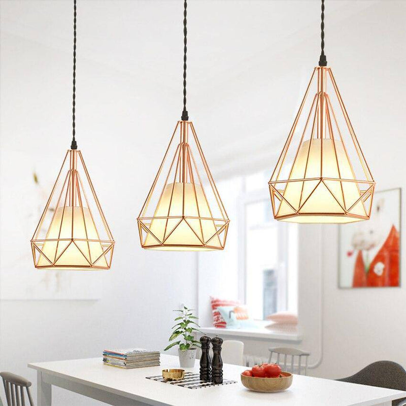 Suspension cage pyramidale vintage