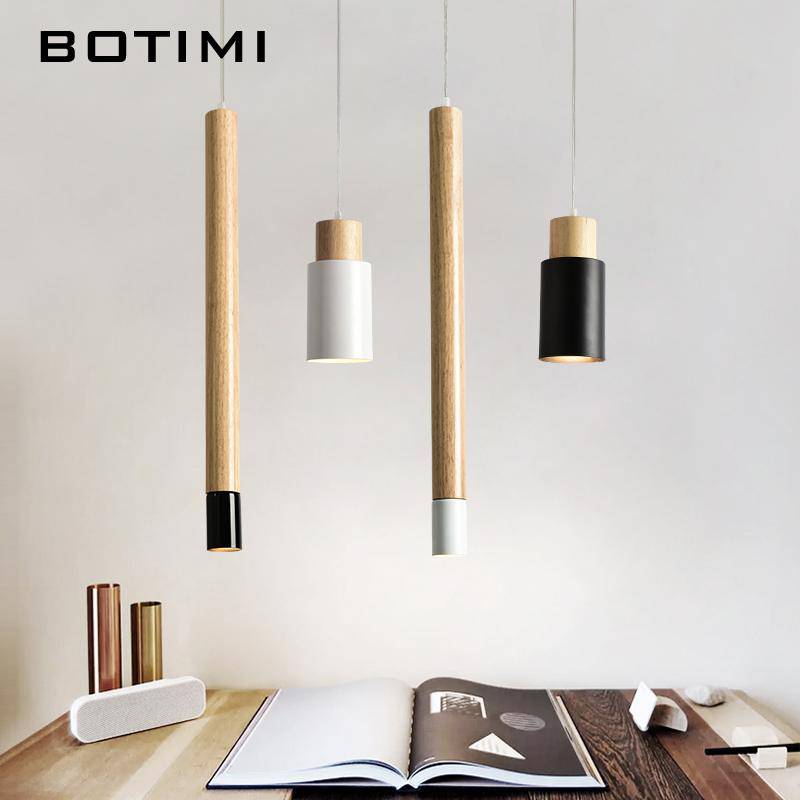 Suspension design tube en bois Botimi - vue 2 sur 8