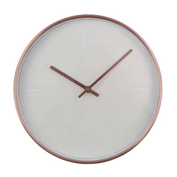 Horloge murale ronde en métal au design sobre 30cm - vue 2 sur 3