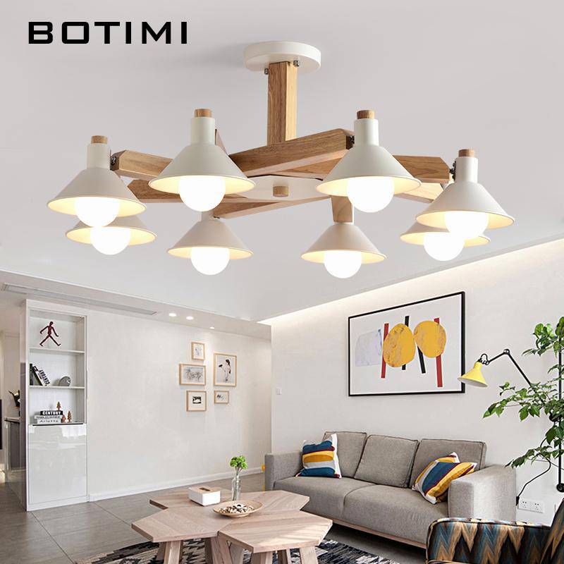 Plafonnier LED en bois Bulbs (noir ou blanc)