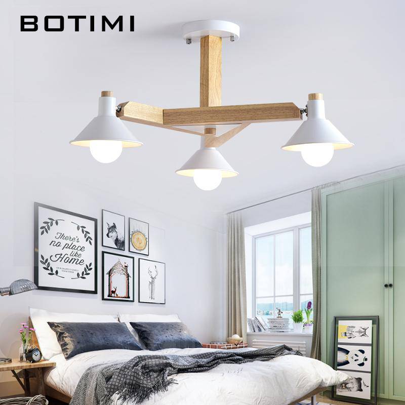 Plafonnier LED en bois Bulbs (noir ou blanc)