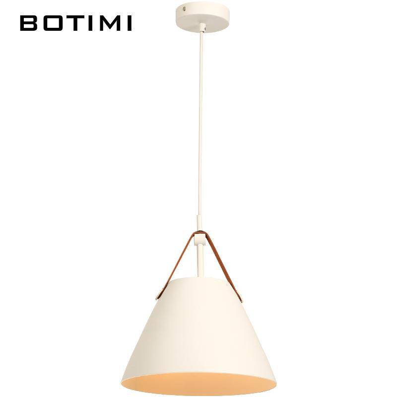 Suspension design LED en métal et tissu Botimi