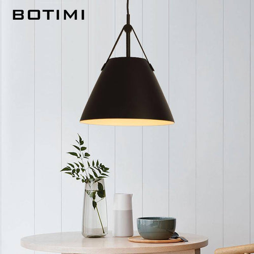 Suspension design LED en métal et tissu Botimi