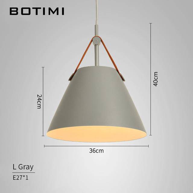 Suspension design LED en métal et tissu Botimi