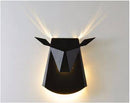 Applique design LED en forme de tête cerf de couleur