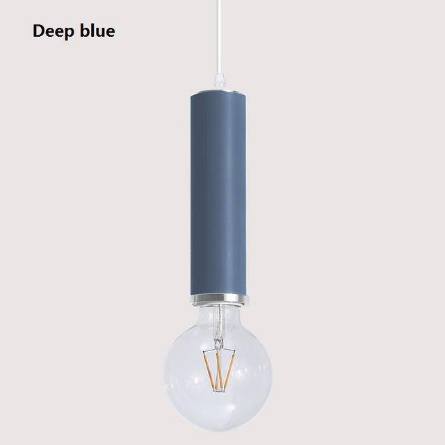 Suspension design LED en tube de couleur - vue 10 sur 12