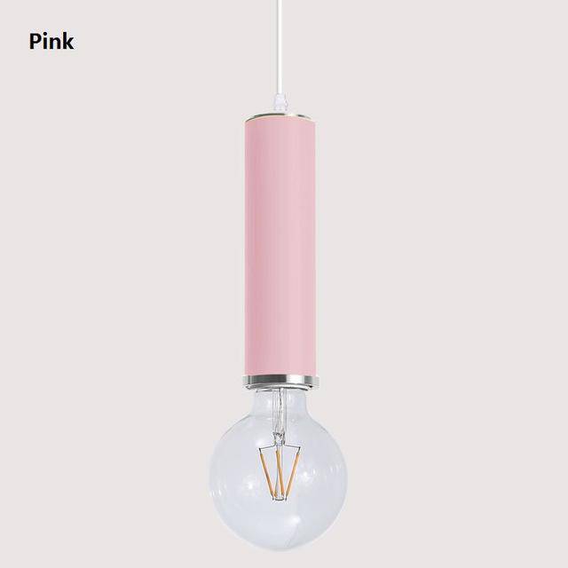 Suspension design LED en tube de couleur - vue 9 sur 12